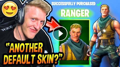 tfue buys reacts to his rare ranger skin season 1 default skin fortnite funny moments - tfue skin fortnite