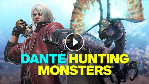 4 Minutes Of Devil May Cry S Dante In Monster Hunter World Gameplay