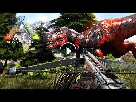Ark Survival Evolved Alpha T Rex Attack Ark Ragnarok Gameplay