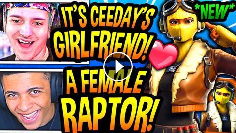 Streamers React To New Female Raptor Skin Ceedays Girlfriend - streamers react to new female raptor skin ceedays girlfriend legendary fortnite epic moments