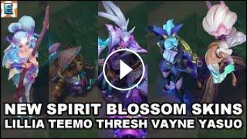 New Spirit Blossom Skins Spotlight - Lillia Teemo Vayne Yasuo - League of Legends