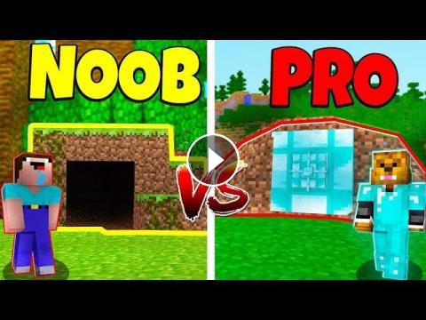 Minecraft Noob Vs Pro Secret Bunker In Minecraft