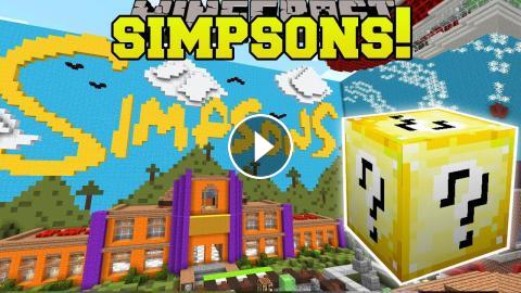 Minecraft Simpsons House Hunger Games Lucky Block Mod Modded Mini Game